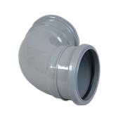 90 Soilpipe Bend Double Socket Grey