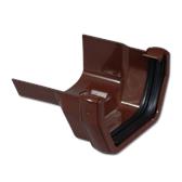 Square/Cast Iron Ogee LH Gutter Adaptor Brown