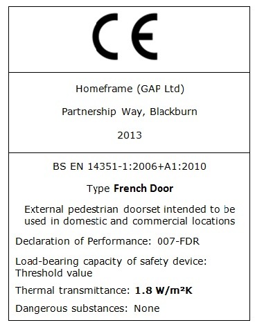French Door CE Mark