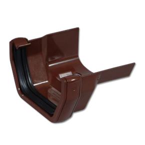 Square/Cast Iron Ogee RH Gutter Adaptor Brown